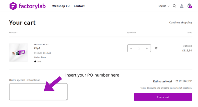 insert your PO-number here